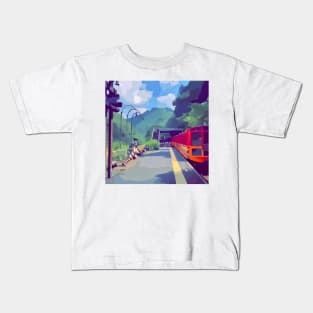 Train in Japan Kids T-Shirt